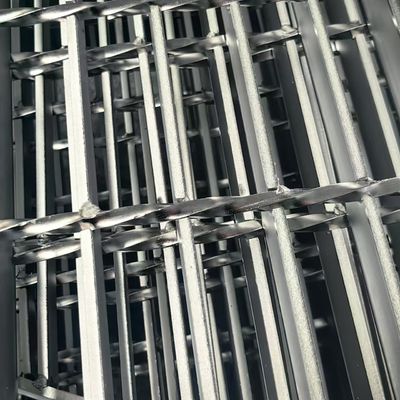 Grille en acier de sécurité galvanisée à chaud pour revêtement de sol industriel